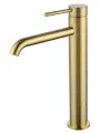 Смеситель для раковины высокий WONZON & WOGHAND STICK, брашированное золото WW-88239017- BG