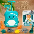 Набор для песочницы Зайка любит, чемоданчик, 7 игрушек, зеленый