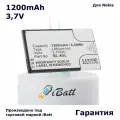 Аккумулятор iBatt 1200mAh 3,7V для Nokia TA-1030 RM-1012 TA-1008
