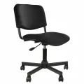 Кресло офисное Comfur КР09, без подлокотников, кожзаменитель, черное, КР01.00.09-201-