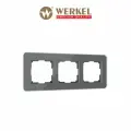 Рамка из стекла на 3 поста Werkel Elite W0032440, цвет графит