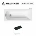 Акриловая ванна Helmken Vespera 160x70 комплект 2 в 1: ванна, черный подголовник