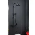 Душевая стойка со смесителем и тропическим душем Gappo G2496-26 черный, латунь
