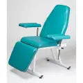 Смотровое кресло донора К-02-ДН, регулируемые секции, бирюзовое, максимальная нагрузка 160кг
