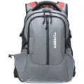 Рюкзак Torber DRIVE с отделением для ноутбука 15, серый/красный, полиэстер 1680D, 36x17x50 см, 30 л