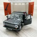 Гараж + машинка модель ВАЗ 2101 (метал, 12 см, инерция, открытие 2-х дверей и багажника) -черная