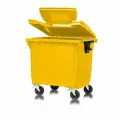 Мусорный Бак 1100 литров c крышкой TwinLid желтый - 1шт