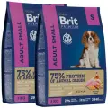 Сухой корм Brit Premium Dog Adult Small для взрослых собак мелких пород Курица, 3 кг х 2 шт.