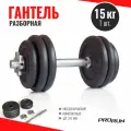 Гантель ProRun, 15 кг, разборная, металлическая