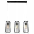 Подвесной светильник Escada Phoenix 10198/3S, Накаливания, E27, Металл/Черный, Металл/Черный, Лофт, В кафе и рестораны, На потолок, Великобритания, Цилиндр