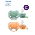 Соска-пустышка силиконовая Philips Avent ultra soft SCF091/03 с футляром для хранения и стерилизации, 0-6 мес, 2 шт.