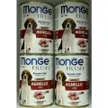 Консервы для собак Monge / Монж Dog Fresh Chunks in Loaf для взрослых животных, паштет из ягненка , 4шт по 400г