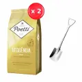 Кофе молотый Poetti Leggenda Oro 100% Арабика 250 г х 2 шт + ложка