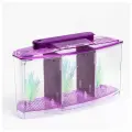 Аквариумный набор трехсекционный, с подсветкой LED, 2.55 л, фиолетовый