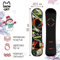 Сноуборд Snow Cat, для детей, унисекс, размер 95 × 22,5 см, черный/желтый