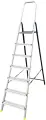 Стремянка комбинированная усиленная Алюмет, Alumet AMS7807, алюминий/сталь, 7 ступеней, 2,23 м