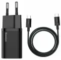 Сетевое зарядное устройство Baseus Super Si Quick Charger Type-C 25W (EU) Sets Black (TZCCSUP-L01)