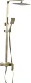 Душевая стойка Fashun A52418-21 с тропическим душем, со смесителем, с изливом, под бронзу, рычаг сбоку, с лейкой матовая