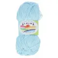 Пряжа Alpina SATI 10 шт. по 50 г 100% мерсеризованный хлопок 170 м №125 св. голубой