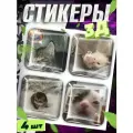 Наклейки на телефон 3д стикеры объемные мемы милые котикивлагостойкая, оригинальная, аксессуар.