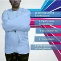 Смирительная рубашка MedModa крепкая, на завязках, для психиатрических отделений, белая, размер 48-50