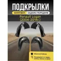 Подкрылки (Локеры) на автомобиль Renault Logan (2004 - 2014), 4 штуки