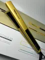 Утюжок Выпрямитель MZ Titanium узкий Glossy Golden Black глянцевый золотой черный титановые плавающие пластины