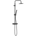 Душевая система Damixa Scandinavian Pure, с тропическим дождем, с термостатом, цвет черный