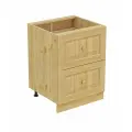 Напольный модуль кухонный 2 ящикаиз массива сосны без покраски, шкаф 50х56х82см