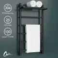 Полотенцесушитель Водяной Onix, модель Classic Plus Black 400x800 Лесенка с нижним подключением, Черный матовый, полный комплект