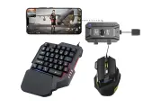 Комплект клавиатура+мышь G2+адаптер для подключения к телефону, черный