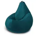 Кресло мешок MyPuff, бескаркасное кресло, пуфик мешок, размер 3XL, мебельный велюр, глубокая бирюза