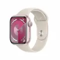 Часы Apple Watch Series 9 45mm, Розовый алюминий, Спортивный ремешок цвета Starlight, M/L (MR9T3/MT3K3)