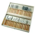 Набор стамесок из 34 шт. для резьбы по дереву. Татьянка
