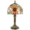 Винтажная настольная лампа Тиффани с абажуром, светильник для комнаты, кухни, спальни