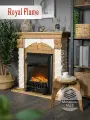 Камин электрический напольный Royal Flame модель Dublin дуб с очагом Fobos M Black RC, звуковой эффект потрескивания, обогрев 1.5 кВт