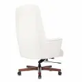 Бюрократ Кресло руководителя Бюрократ _DUKE белый, кожа, крестовина металл/дерево