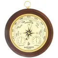 Погодная станция бриг КМ91321ТГБ-1-О для дома , коричневая . В деревянном корпусе, настенная, барометр анероид, термометр, гигрометр.