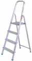 Стремянка из прочного алюминия с 4 ступенями для работы на высоте более 2 метров, максимальная нагрузка 150 кг, легкая и компактная