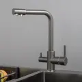 Смеситель(кран) для кухни с подключением к фильтру для питьевой воды/оружейная сталь