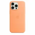 Чехол силиконовый MagSafe для iPhone 15 Pro Max Orange Sorbet с анимацией NFC, Silicone case MagSafe для айфон 15 Про Макс - Оранжевый