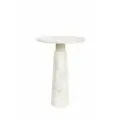 Кофейный столик Pure Marble White, дизайнерский, мрамор, круглый, лофт, белый