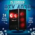AIR Черный Intel Core i5 11400F, RTX 4070 12GB, DDR4 16GB, SSD 2000GB Игровой компьютер