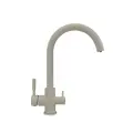 Смеситель для кухни / мойки Polygran Элара Дуо Серый (Грей) / С фильтром /Латунный / Кран для кухни