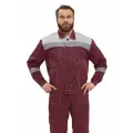 Костюм рабочий ЛЕГИОН куртка/полукомб. Бордовый/серый, 48-50, 170-176