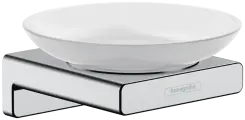 Мыльница Hansgrohe AddStoris 41746000 настенная, стеклянная, круглая, хром