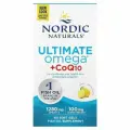 Nordic Naturals, Ultimate Omega, с коэнзимом Q10, со вкусом лимона, 60 капсул
