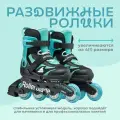 Детские раздвижные ролики Rollerblade Microblade - Black/Light Blue р. 28-32