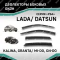 Дефлекторы окон Defly Lada Kalina Granta/Datsun mi-DO, on-DO, высококачественное оргстекло