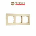 Рамка из металла на 3 поста Werkel AluMax W0033511, в цвете шампань